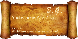 Diminescur Gizella névjegykártya