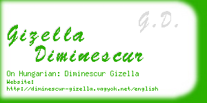 gizella diminescur business card